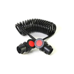 7-Pin Industrial Pneumatic Towing Connector - Heavy-Duty Waterproof Extension Cable for Truck Trailer Air Brake Systems