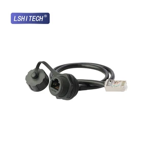 Industrial Control Chassis CAT5 Power Network Port Female RJ45 Aviation Plug IP67 Waterproof Cable Adapter Panel Extension