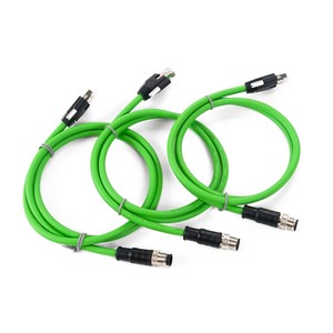 High Flexibility Ethernet M12 4Core to RJ45 Industrial Network Cable Resistant Shielded Drag Chain