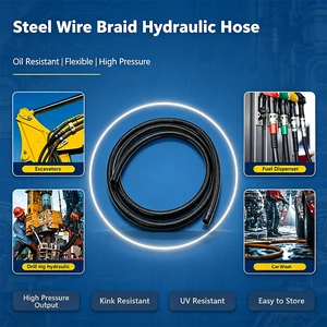 Cost Effective Marine Steel Wire Braided Reinforced High Temperature Steam R1 Tractor Hydraulic Hoses for Glycol Oil Conveyance