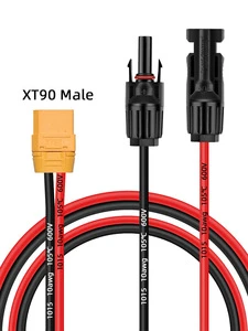 Solar Panel Connection PV Cable MC Four XT90-M 36V 30A EcoFlow Portable Power Station Outdoor RV Roof Energy Storage Power