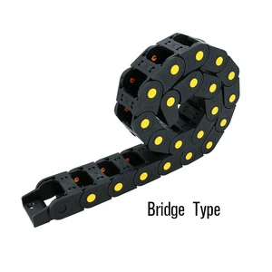 HLTNC 25*38 R100 Bridge Type Semi-enclosed Enclosure Machine Tool Drag Chain Cable Nylon Flexible Cable Drag Chain for Cnc