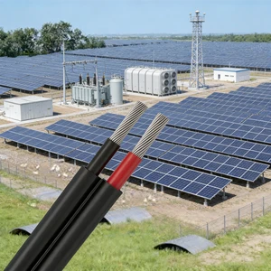 SHENYI LIUYI Solar Energy Photovoltaic Cable Dual-core 4mm/6mm/10mm Tinned Copper Conductor XLPE Insulated 0.6kV-6kV 90
