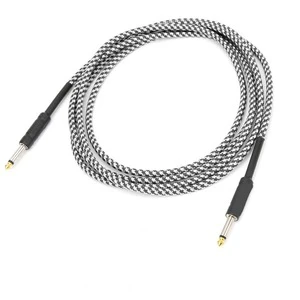 Guitar Cable Braided Shield NickelPlated Plug Audio Cord Electronic Musical Instrument Wire