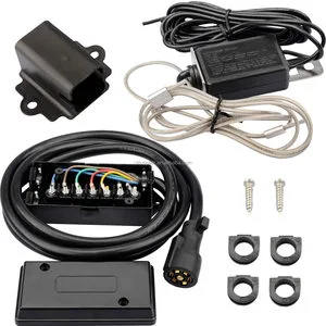 Trailer Accessories Set 7 Way 8 Feet Trailer Cord Kit 12V Breakaway Switch and Plug Holder Trailer Cable With Junction Box