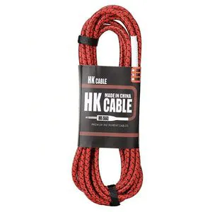 Hot Sale 3m/5m/10m Colorful Braided Thread & Fiber Guitar Cable for Electric Guitar & Bass Amplifier Parts Accessories