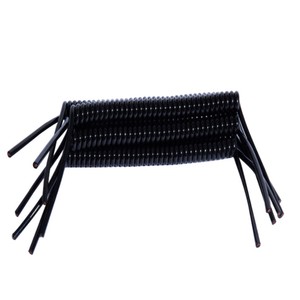 Custom PU Retractable Cable with Spiral Spring PVC Jacket and Braid Shielding Power Coiled Spring for Electronics