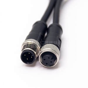 M12 4pin a Code Straight Male to Female Shielded Wires Cables and Cable Assemblies