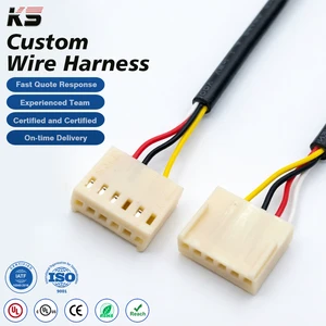 Custom 6Pin 2.0mm Pitch Connector Wire Harness, 6Core Tinned Copper Plug-in Cable RoHS Compliant For Electronics