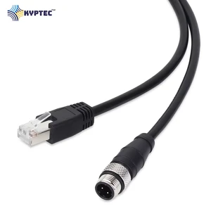 Industrial RJ-45 to M12-4P D-Coded Camera Cable Reliable Ethernet Connection for Automation and Machine Vision