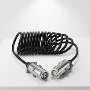 7 Core 3-5M Spiral Trailer & Truck Electrical Power Cord with 100% Pure Copper Conductor and PVC/Rubber/TPE Material