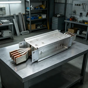 Industrial Low Voltage Compact Busway 1600A-4000A Aluminium Housing Copper Wire IP66 Flame Spread Prevention HTMC-I