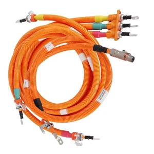 New Energy Vehicles High Voltage Cable XLPE 125 Degrees Celsius High Temperature Waterproof Connection EV Harness Customization