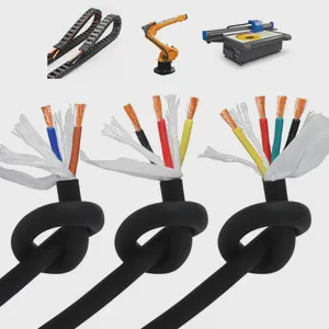CNC Solid Copper Conductor Heating Towline Cable 18AWG20/22AWG 2-10cores 1m PVC Flexible Wire TRVV Resistance Bending Corrosion