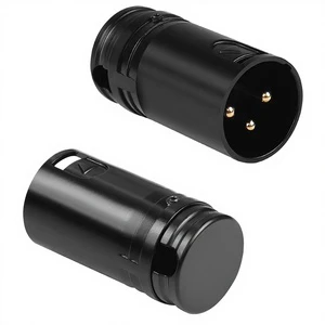 Black Shell Gold Plated 3Pin XLR Male Solder Connector Compact Right Angle XLR Audio Plug for DIY Thin XLR Cable Corner