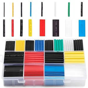 580PCS/BOX High Voltage Heat Shrink Tubing Insulation Sleeving 2:1 Electrical Wire Cable Wrap Assortment 600V Rated PE Kit Box