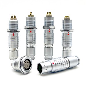 Cable 2-32 Pin Male Female Push-pull Self-locking Connector with IP50 Protection and Chrome-plated Brass Shell