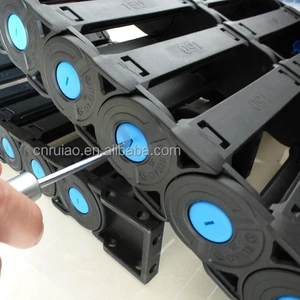 Black Color CNC Plastic Crane Cable Carrier Flexible Nylon PA66 Cable Energy Chain Drag Chain