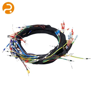 Custom Industrial Wiring Harness Adapter Connector Aluminum Conductor PVC Multi Terminal Multi Color 100mm 12V Automation