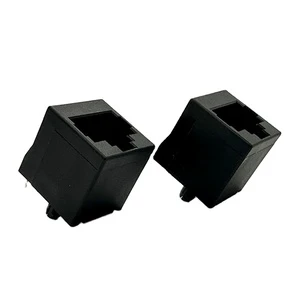 Unshielded Cat6 RJ45 Magjack Connector 10/100/1000 Base-T AutoMDIX 1x1 Port Gold Plating -40 to 70
