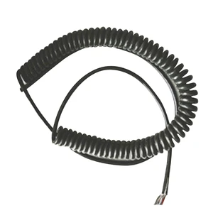 Hoists Spiral Coiled Electrical Wires Spiral Cable Assembly Retractable Coiled Cable