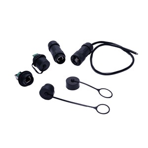 Easy Install Push-Lock IP67 Waterproof Cat5e Shielded RJ45 Data Connector with Gold-Plated Contacts and 1Gbps Speed