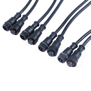 2/3/4 Pin Black Waterproof Connector Cable Male And Female Plug IP68 LED Connector For Lighting
