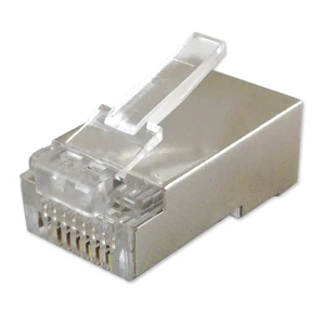 Cat5e Cat6 Cat6A connector Gold-plated shielded RJ45 modular plug Suitable for 23AWG solid and stranded Cat7 Cat6