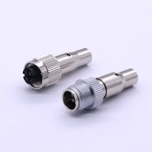 M12 Connector Cable RJ45 Adapter D X Coded 4 8 Pin Shielded Industrial Network Compatible Bulkhead Panel Mount IP67 Rating Power