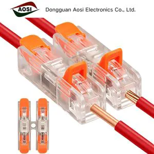 AOSI Quick/Fast Multipurpose N-In-N Out Terminal Block 40A 450V Compact Splicing Wire to Wire Connector for Power Applications