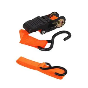 1 Inch Heavy Duty Ratchet Tie Down Straps With S Hook For Truck Rack Truck Bed Boat Trailer