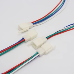 2.8mm Pitch 2/3/4-Pin JST-style Connector Wiring Harness with Color-Coded Wires for Motorcycle & Electronics