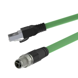 For IP67 Ethernet Brass PUR PVC Electrical Male M12 X-code RJ45 Cable Connector Adapter for Industrial Automation Cameras