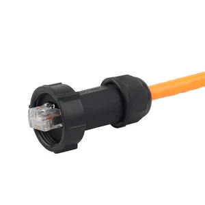 Lshitech Outdoor Waterproof RJ45 Outlet Panel Mount Wire Splice Plug Converter Receptacles Socket Connectors