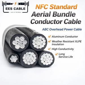 NF C 33-209 Aluminum Aerial Bundled Cable ABC 3*35+54.6+16mm² 3*50+54.6+16mm² Pre-assembled Overhead Cable