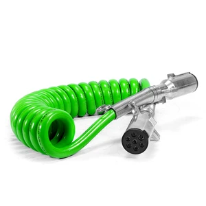 ABS 7 Way Trailer Cable Connector 24v Towing Trailer Truck Parts Accessories Electric Power Spiral Cables