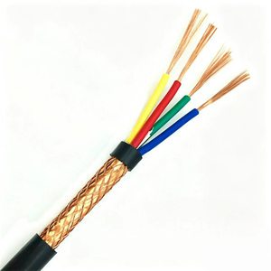 Factory-direct KVVRP 2/3/4*0.75mm² Copper-core Braided-screen Control Cable for Use in Machine Tool Electrical Control Cabinets