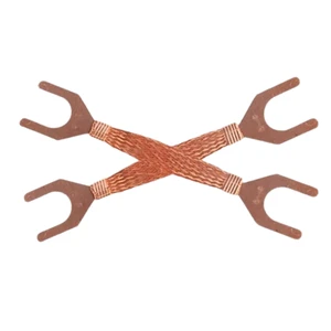 Factory Customized 4AWG Copper Braid Wire in Renewable Energy 25mm² High Conductivity Copper Braid With Crimp Terminal