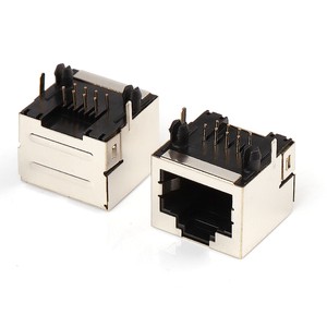 8P8C Female Modular Network Connector RJ45 Ethernet Connector with 8 Copper Pins for Power Applications