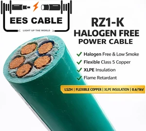 EES CABLE RZ1-K Gummikabel H07RN-F Flexible Rubber Power Cable 5x50mm2 450/750V Industrie Und Baustellenkabel for Germany Europe