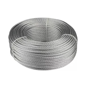 Hot Dipped Galvanized Steel Wire Rope Marine Cable 6x36SW IWRC Loop Tie Wire With Cutting Bending Welding Services