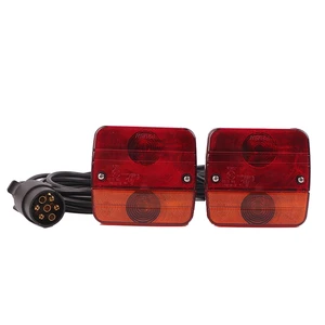 12V Trailer Car Tail Lights Kit Brake Stop Turn Running License Lights Trailer Accessories with 7.5M Cable 7 Pin Trailer Plug