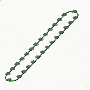 Precision Circular Guide Rail Loop Conveyor System High Stability Automatic Assembly Line Equipment