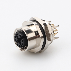 Industrial Automation M12 Copper IP67 Waterproof Panel Connector 8 Pin Quick Assembly Automotive Wire Harness 12V
