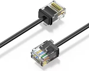 Cat6A Slim Network Cable, Flexible RJ45 Connector, Pure Copper, 10 Gigabit Twisted Pair