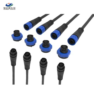 Overmolded Injection Molded Pre Wired Cable LED Display Plant Grow Light Energy Storage M12 2 3 4 5Pin IP67 Waterproof Connector