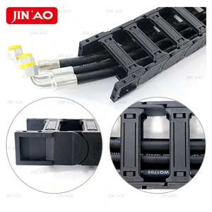 Electric CNC Chain Cable Carrier Flexible Cable Channels Nylon Black Plastic Cable Carrier Drag Chain