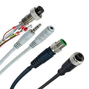 Heavy Duty 8 Pin A-Coded Shielded PUR Jacket Molded Type Factory Machinery App Power Cable Wiring Harness Waterproof M12 Cable