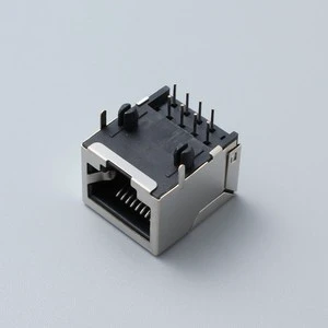 RJ45 Female 8P8C Network Socket Multi-Position Conjoined All-Inclusive All-Plastic Copper Contact IP20 Rectangle Connector