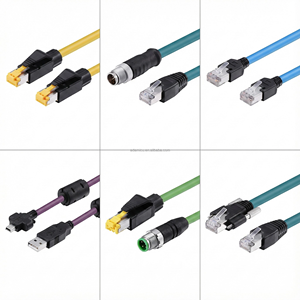 Ethernet STP SFTP Double Shielded Cat5e/Cat6/Cat6a Network Cable RJ45 Connector 1m/5m Copper for Industrial Commercial Use